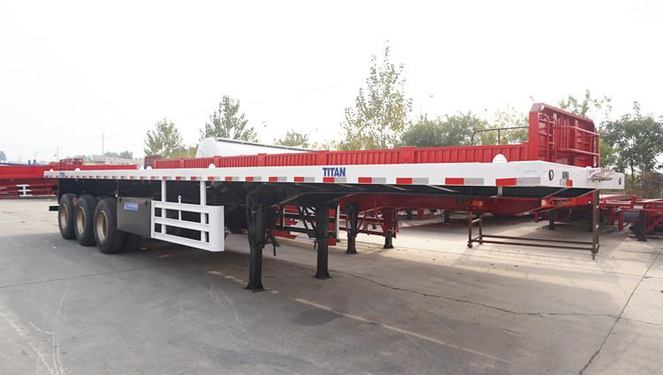 China 12m Tri Axle Flatbed Trailer for Sale Price in Guinea Kamsar