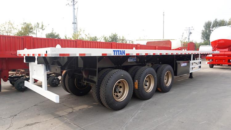 China 12m Tri Axle Flatbed Trailer for Sale Price in Guinea Kamsar