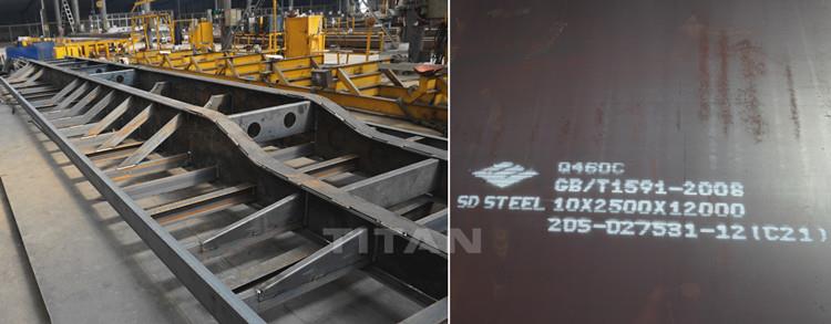 China 12m Tri Axle Flatbed Trailer for Sale Price in Guinea Kamsar