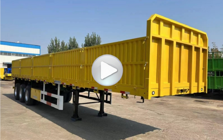 60 Ton High Bulk Cargo Drop Side Semi Trailers for Sale in Guinea Kamsar