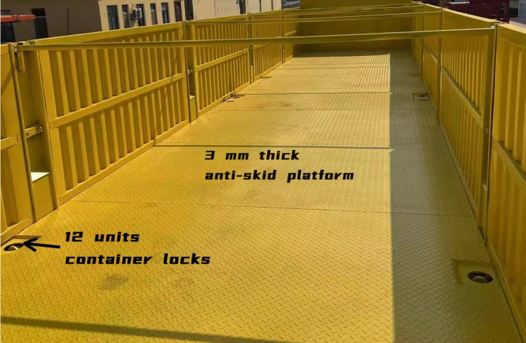 60 Ton High Bulk Cargo Drop Side Semi Trailers for Sale in Guinea Kamsar