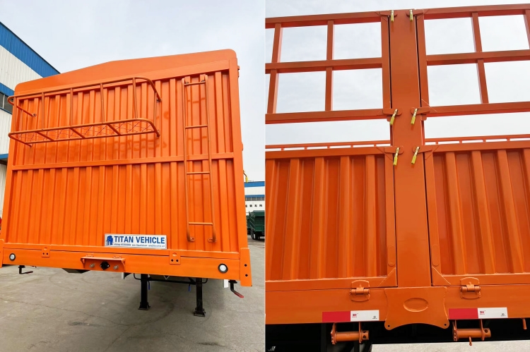 Tri Axle 50 Tons Fence Cargo Semi Trailer for Sale in Guinea Conakry