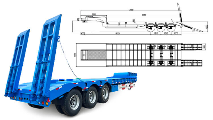 3 Axle 60 Ton Low Loader Trailer for Sale in Guinea