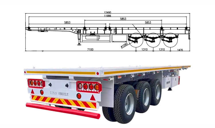 Semi Flatbed Trailer | 40 Flatbed Trailer for Sale in Conakry Guinea