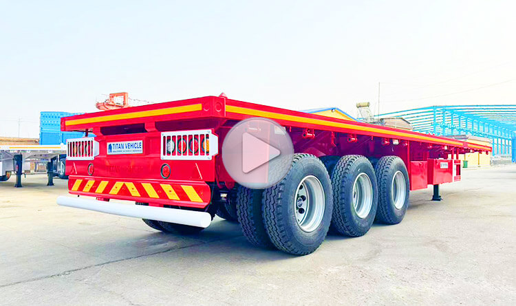 3 Axle 40 Ft Flatbed Semi Trailer Price for Sale in Guinea