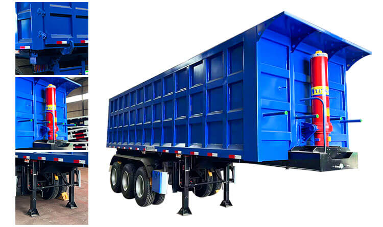 60 Ton Dump Semi Trailer | Dump Truck Trailer for Sale in Guinea