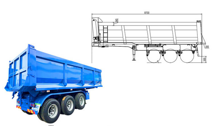 3 Axle Semi Dump Trailer for Sale in Conakry Guinea