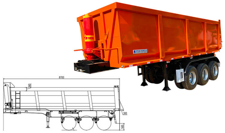 33 Cbm Semi Tipper Trailer | Tipper Semi Trailer for Sale in Guinea
