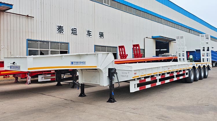 4 Axle 100 Ton Low Bed Trailer Price for Sale in Guinea