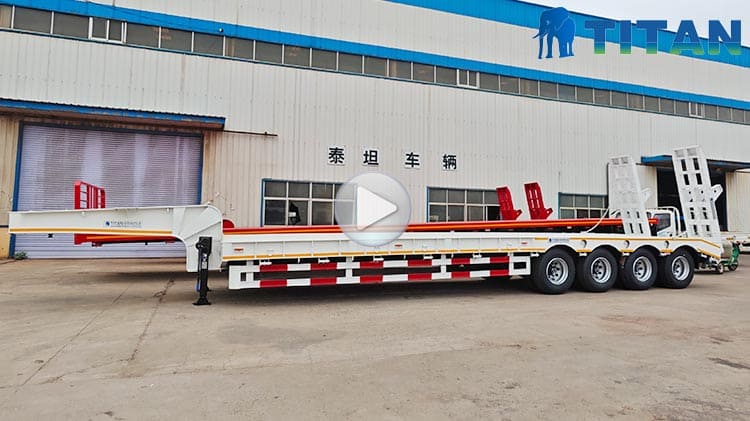 4 Axle 100 Ton Low Bed Trailer Price for Sale in Guinea