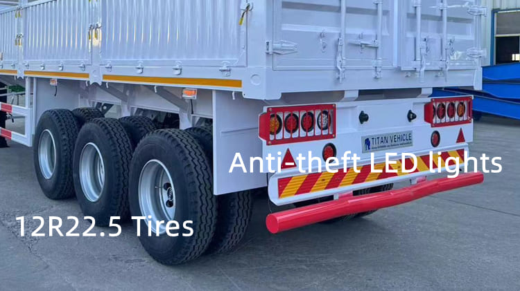 3 Axle Fence Cargo Semi Trailer for Sale in Guinea