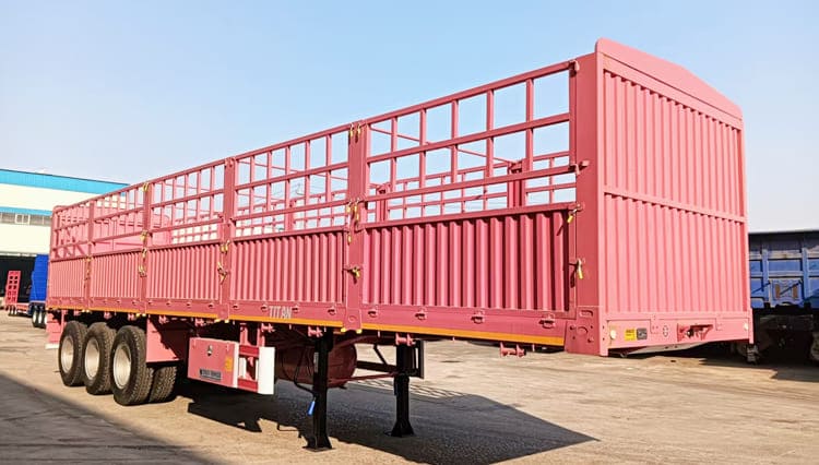 3 Axle Fence Cargo Truck Trailer for Sale in Guinea