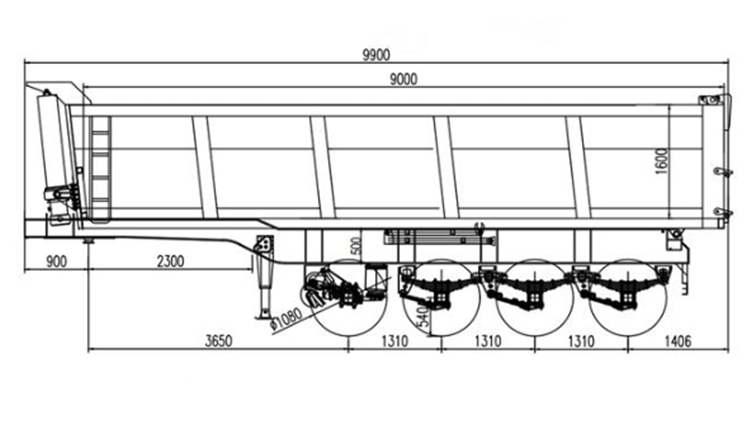 4 Axle Tractor Tipper Trailer for Sale in Guinea