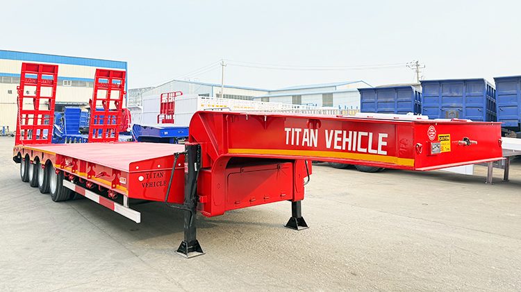 4 Axle Hydraulic Low Bed Trailer for Sale Price in Guinea