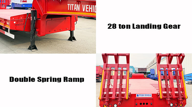 4 Axle Hydraulic Low Bed Trailer for Sale Price in Guinea