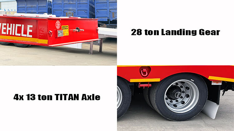 4 Axle Hydraulic Low Bed Trailer for Sale Price in Guinea