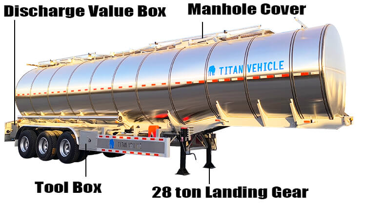 Stainless Steel Tanker Trailer for Sale in Conakry Guinea