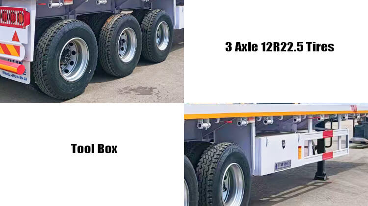  60 Ton 40 Ft Flatbed Trailer for Sale Price in Guinea