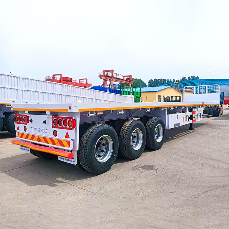 3 Axle 40 Ft Flatbed Trailer 60 Ton
