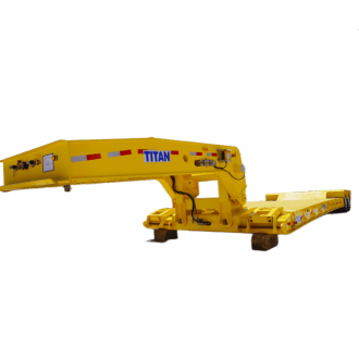 2 Line 4 Axle Heavy Duty Detachable Lowboy Semi Trailer